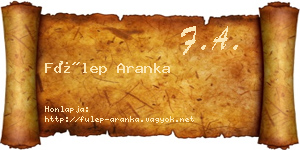 Fülep Aranka névjegykártya